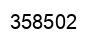 Number 358502 black image