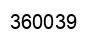 Number 360039 black image
