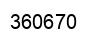 Number 360670 black image