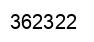 Number 362322 black image