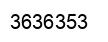 Número 3636353 imagen negro