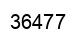 Number 36477 black image