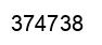 Number 374738 black image