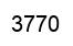 Number 3770 black image