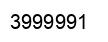 Number 3999991 black image