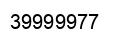 Number 39999977 black image