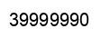 Number 39999990 black image
