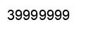 Number 39999999 black image