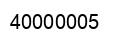 Number 40000005 black image