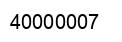 Number 40000007 black image