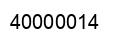Number 40000014 black image