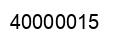 Número 40000015 imagen negro