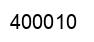 Number 400010 black image