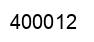 Number 400012 black image