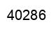 Number 40286 black image