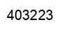 Number 403223 black image