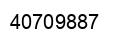 Number 40709887 black image
