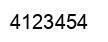 Number 4123454 black image
