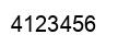 Número 4123456 imagen negro