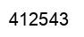 Number 412543 black image