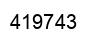 Number 419743 black image