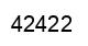 Number 42422 black image