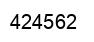 Number 424562 black image