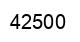Número 42500 imagen negro