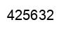 Number 425632 black image