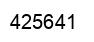 Number 425641 black image