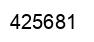 Number 425681 black image
