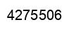 Number 4275506 black image