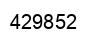 Number 429852 black image