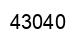 Number 43040 black image