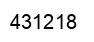 Number 431218 black image