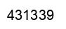 Number 431339 black image