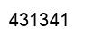Number 431341 black image