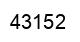Number 43152 black image