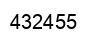 Number 432455 black image