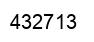 Number 432713 black image