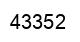 Number 43352 black image