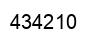 Number 434210 black image