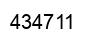 Number 434711 black image