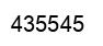 Número 435545 imagen negro