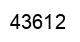 Number 43612 black image