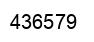 Number 436579 black image