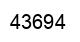 Número 43694 imagen negro