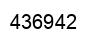 Number 436942 black image