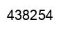Number 438254 black image