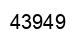 Number 43949 black image